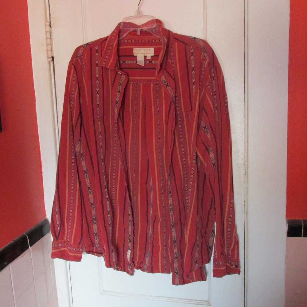 The Territory Ahead Shirt Button Down Western tripe Southwest Aztec